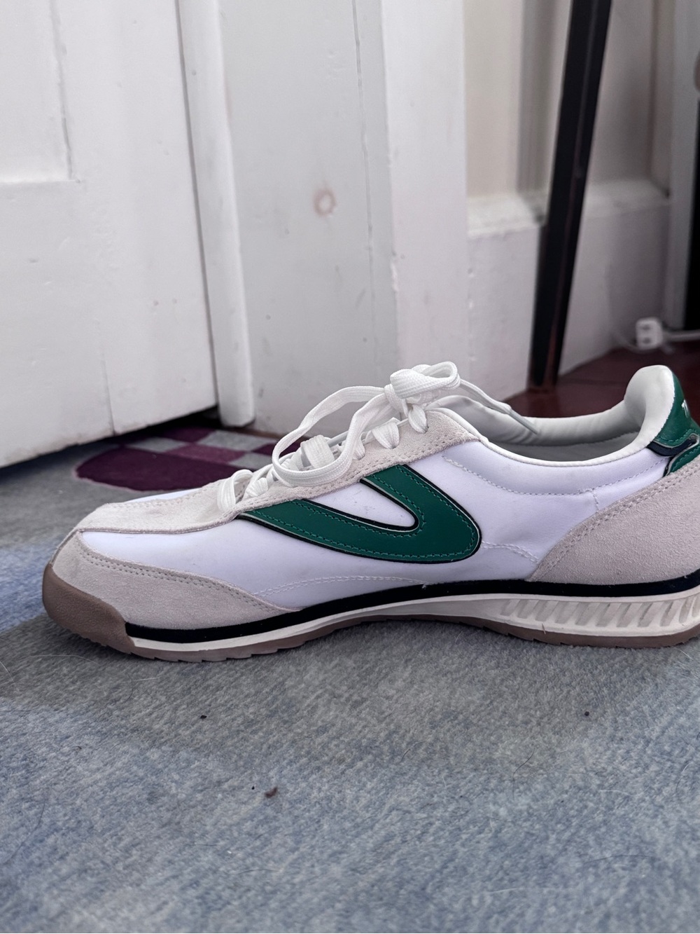 Tretorn Kristine Elite G White Green Retro Sneaker NWT Size 10 - Picture 9 of 14
